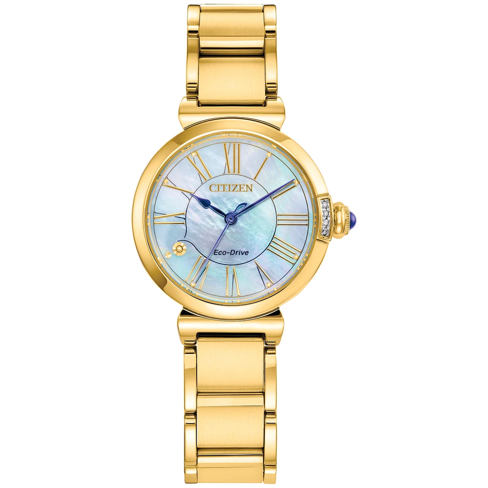Women's watch WITH gold-tone stainless steel case and bracelet | Doucet Latendresse