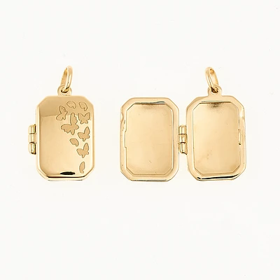 Locket Pendant - 10k Gold. Color: yellow | Doucet Latendresse