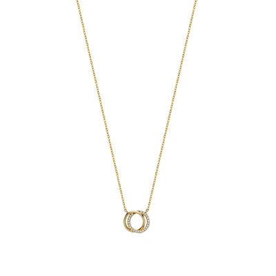 Circle of Life Necklace - 10k Gold & Diamonds. Color: yellow | Doucet Latendresse