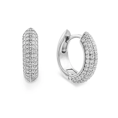 Women's Earrings - silver.925 rhodium & cubic zirconia. Color: silver | Doucet Latendresse