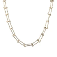 Collier en Argent Sterling avec Maillons Barres et Billes. Color: blanc | Doucet Latendresse
