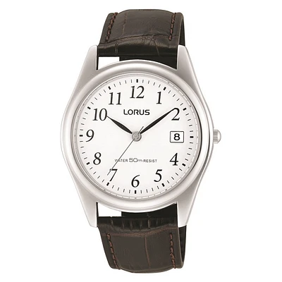 Men's watch with genuine leather strap | Doucet Latendresse