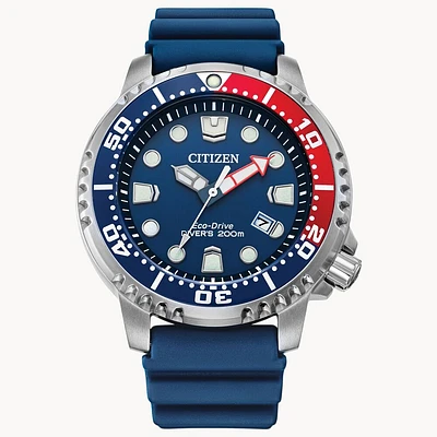 Montre pour hommes avec Un bracelet bleu en polyuréthane, durable et hydrorésistant | Doucet Latendresse