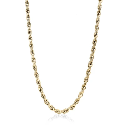 Twisted stainless steel chain 26'' 6MM. Color: yellow | Doucet Latendresse