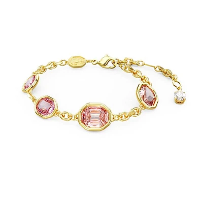 Imber braceletOctagonal cut, Rose, Gold-tone veneer. Color: yellow | Doucet Latendresse