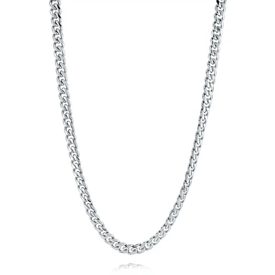 Curb Link Chain 6mm. Color: silver | Doucet Latendresse
