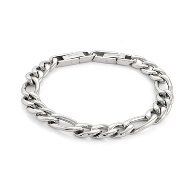Bracelet à maillons Figaro 9.5mm. Color: blanc | Doucet Latendresse