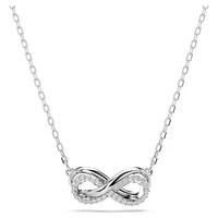 Pendentif hyperbole Pavé, Infini, Blanc, Rhodié. Color: blanc | Doucet Latendresse