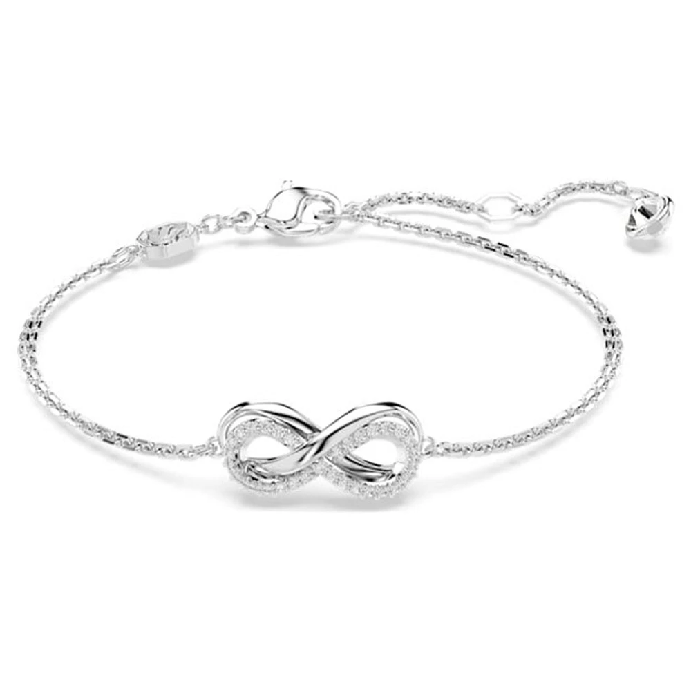 Hyperbola braceletInfinity, White, Rhodium plated. Color: blanc | Doucet Latendresse