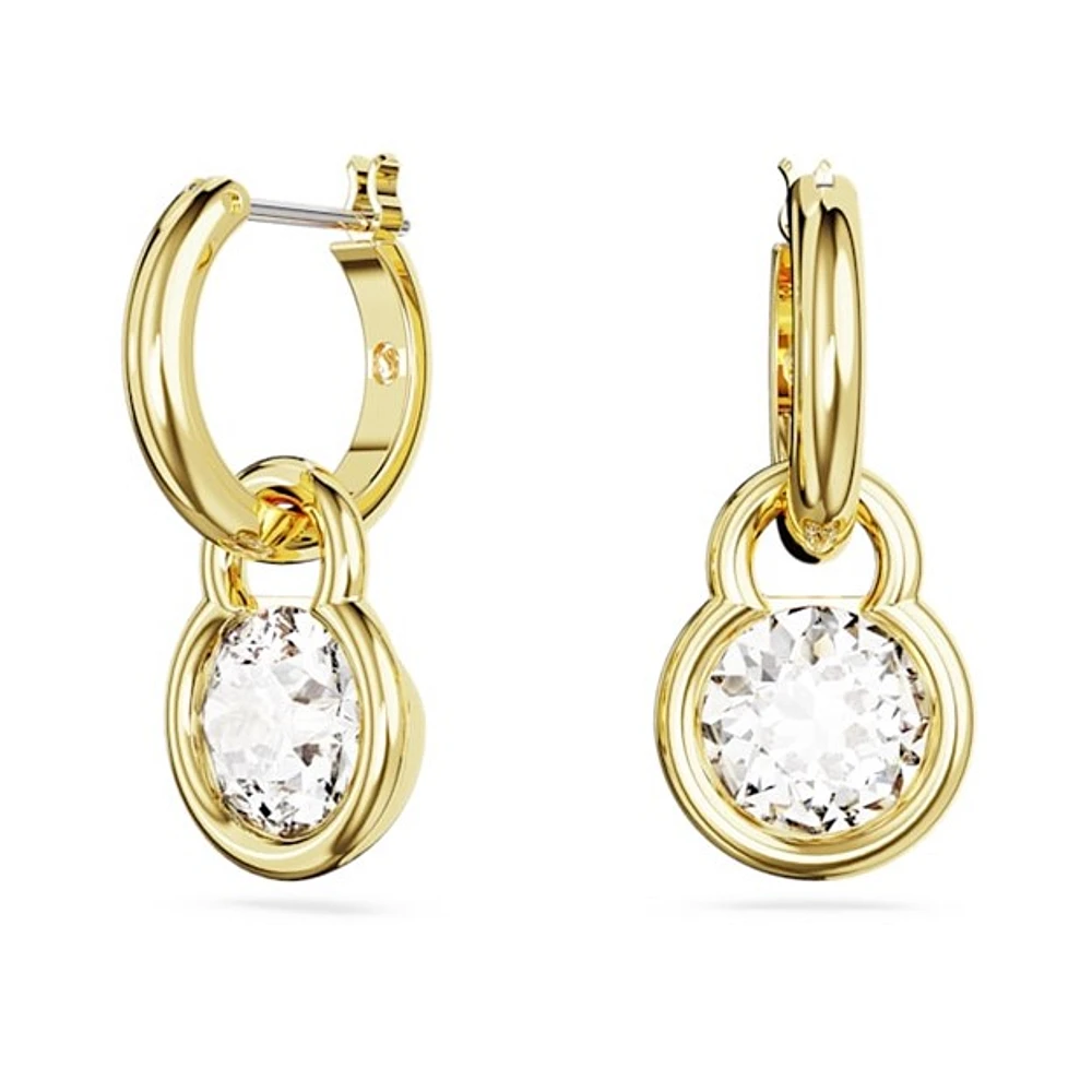 Imber drop earringsRound cut, White