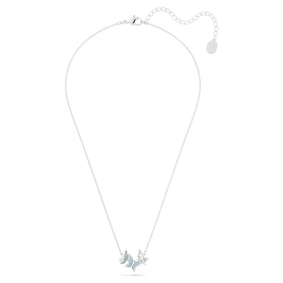 Lilia necklaceButterfly, Blue, Rhodium plated. Color: blanc | Doucet Latendresse