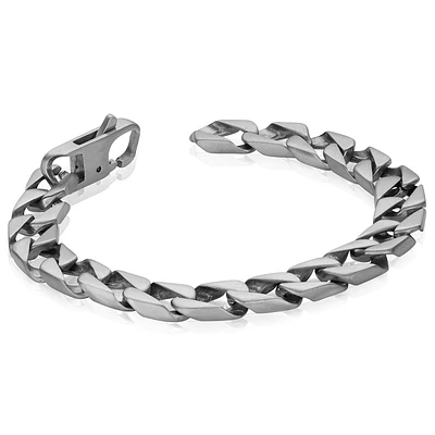 Bracelet Chaîne Gourmette en Acier. Color: gris | Doucet Latendresse