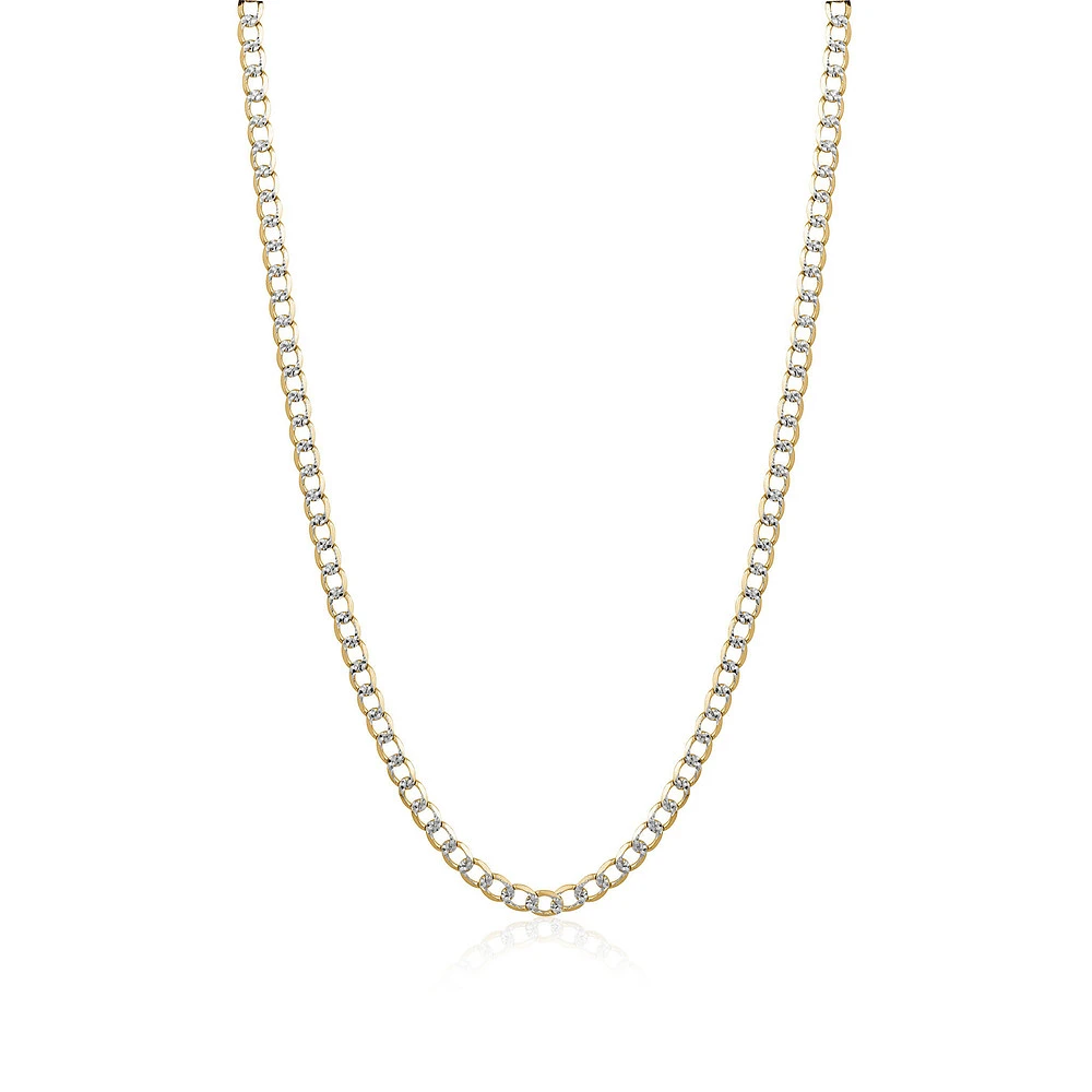 10k 2 Tone Curb Chain 18