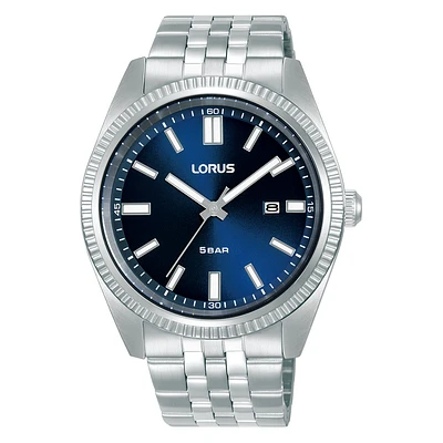 MONTRE LORUS HOMME ,ACIER, CADRAN BLEU FONCÉ | Doucet Latendresse