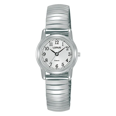 MONTRE,LORUS FEMME . ACIER INOX BOITIER LAITON CADRAN BLANC | Doucet Latendresse