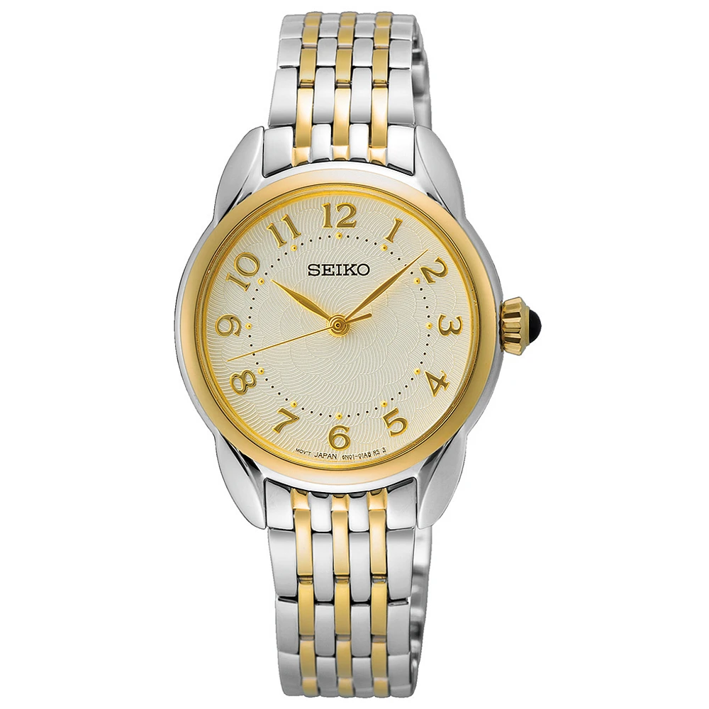 Montre Seiko en Acier Inoxydable 2 Tons à Cadran Champagne – 30mm | Doucet Latendresse