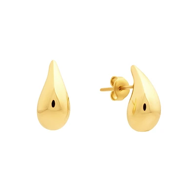 10k Gold Drop Earrings for Women. Color: yellow | Doucet Latendresse