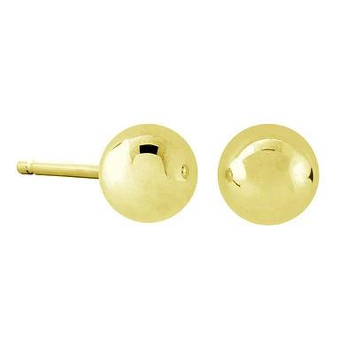 5mm bead stud earrings - 10K yellow Gold. Color: yellow | Doucet Latendresse