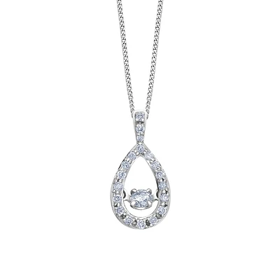 Necklace - Pendant for Women in 10k White Gold & Diamonds. Color: white | Doucet Latendresse