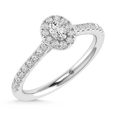 Women's Engagement Ring, Lab Grown Diamonds, 10k White Gold & DiamondsWomen's Engagement Ring, Lab Grown Diamonds, 10k White Gold & Diamonds. Color: white | Doucet Latendresse