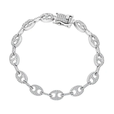 Women's bracelet in 925 silver with zircon. Color: white | Doucet Latendresse