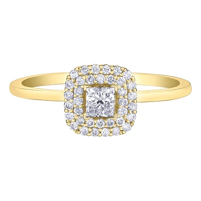 Eclat du Nord Ladies' Diamond Ring in 10k Gold. Color: yellow | Doucet Latendresse