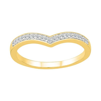 Women's ring-10k gold & diamonds. Color: yellow | Doucet Latendresse