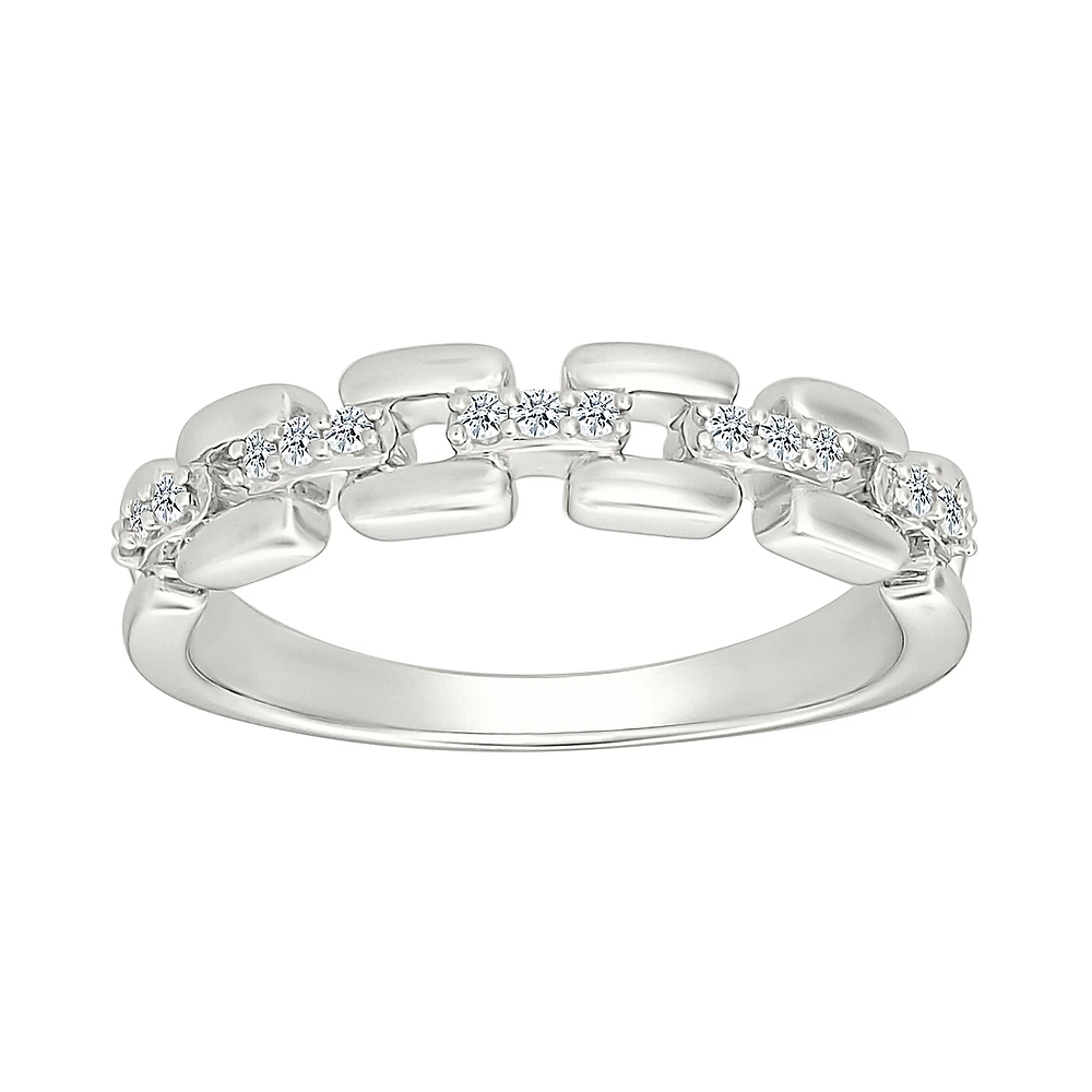 Bague pour femme-en Argent.925 & Diamants total 0.100carat. Color: blanc | Doucet Latendresse
