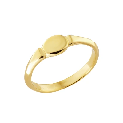 10K Gold Signet Ring for Children. Color: yellow | Doucet Latendresse