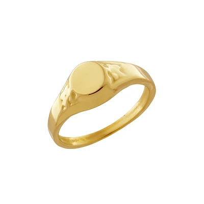 10K Signet Ring for Children. Color: yellow | Doucet Latendresse