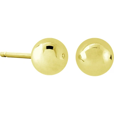 6mm bead stud earrings - 10K yellow Gold. Color: yellow | Doucet Latendresse