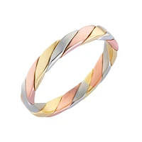 10K 3 Tone Gold Women's Band | Doucet Latendresse