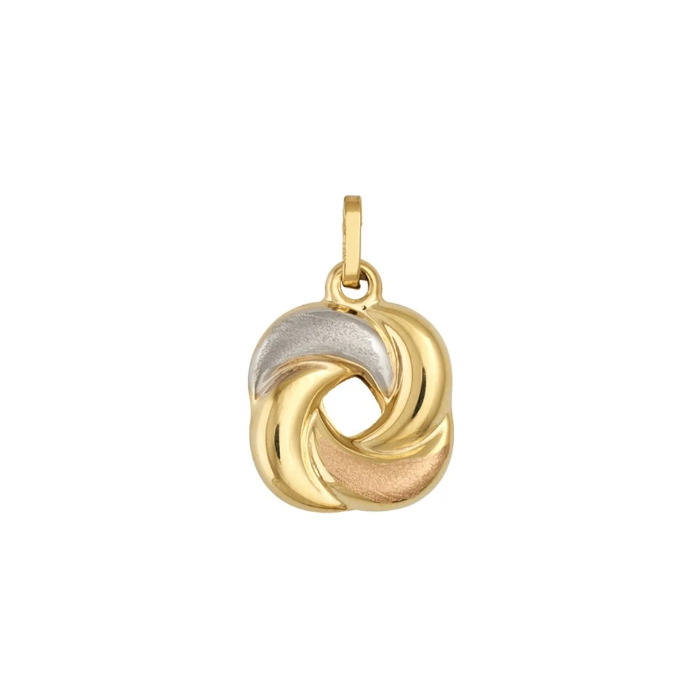 Pendentif Tourbillon en Or 10K Trois Tons | Doucet Latendresse