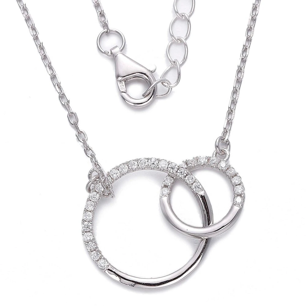 Collier pendentif en argent sterling avec zircon cubiques