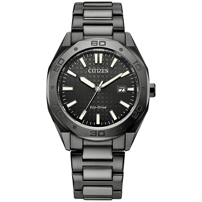 Montre Pour Homme Citizen Eco-Drive – Acier Inoxydable Noir – 41mm | Doucet Latendresse