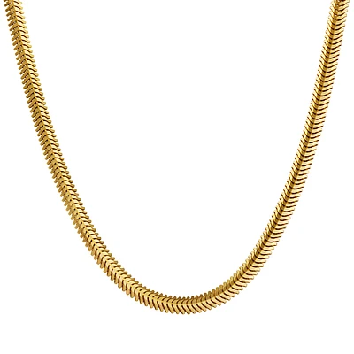 10K Yellow Gold Serpentine Chain Necklace | Doucet Latendresse