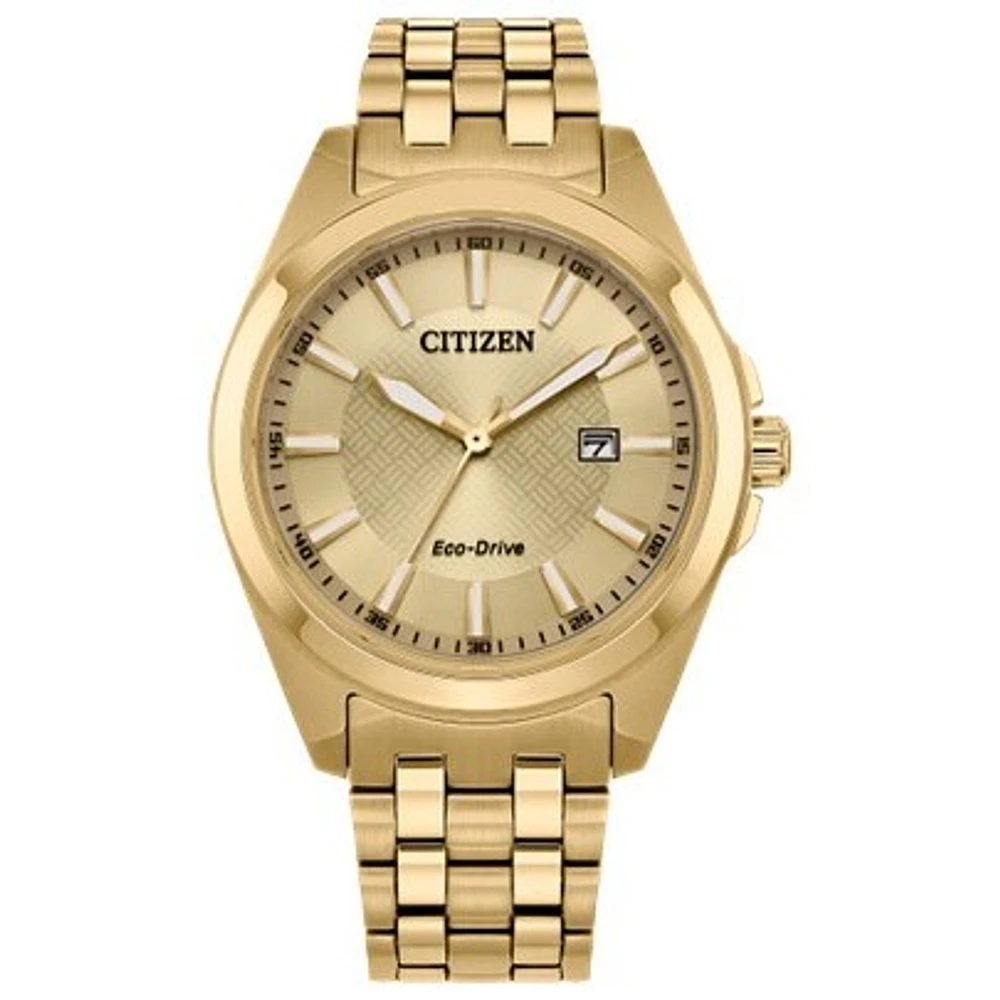 Montre Citizen Eco-Drive en Acier Inoxydable Doré – 41mm | Doucet Latendresse