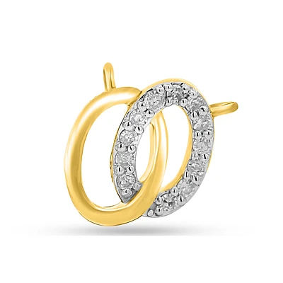 Lady's circle of life pendant in 10k gold & diamonds 4points total. Color: yellow | Doucet Latendresse