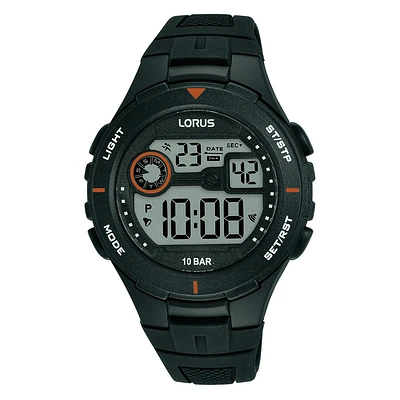 Montre Numérique pour Enfants Lorus R2381P 36 mm – Boîtier Noir et Bracelet en Silicone | Doucet Latendresse