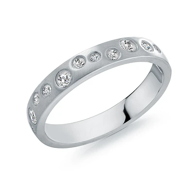 Stainless Steel Ring with Cubic Zirconia. Color: gray | Doucet Latendresse