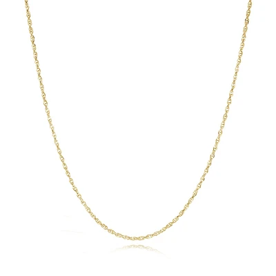 1.7mm Gold Tone Stainless Steel Rope Chain Necklace – 18
