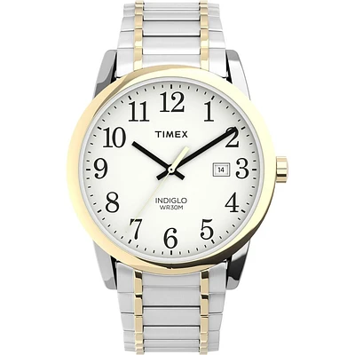 Montre Timex Bicolore en Acier Inoxydable – 38mm, INDIGLO, Date | Doucet Latendresse