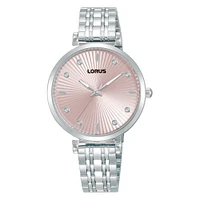 Montre Lorus en Acier Inoxydable avec Cadran Rose Soleil | Doucet Latendresse