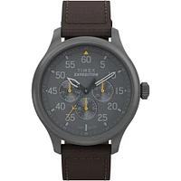 Timex Expedition Field Chronograph Watch – 43mm Grey Dial, Black Fabric Strap | Doucet Latendresse