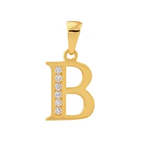 14K Gold Cubic Zirconia Initial