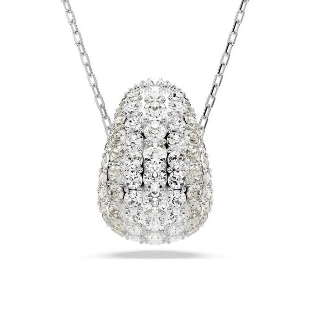 Collier pendentif Swarovski Sublima – Dôme Pavé moyen (38 – 45 cm). Color: blanc | Doucet Latendresse