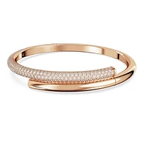 Bracelet Rigide Croisé Swarovski Dextera Ton Doré Rose Pavé de Cristaux avec Fermoir Magnétique – 6 ?