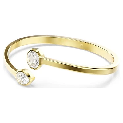 Bracelet Rigide Croisé Swarovski Imber Ton Doré avec Zirconia Taille Poire & Octogonale Sertis en Bélière – 6 ½