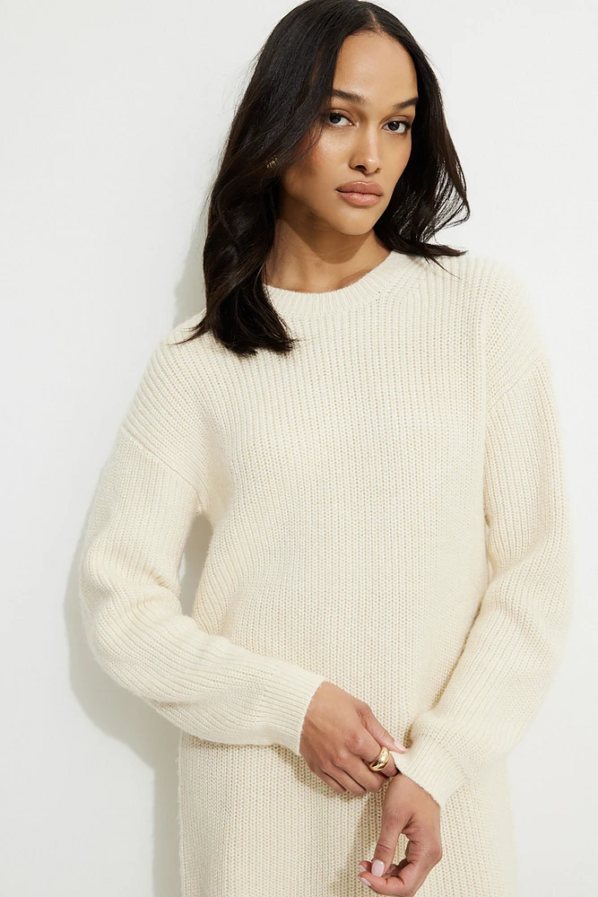 Minirobe côtelée en tricot