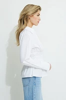 Chemise en popeline froncée